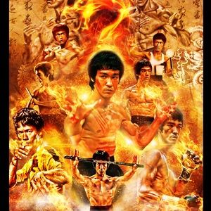 24x36 Bruce Lee Lithogram on canvas